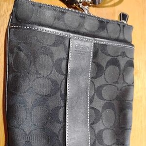 Coach Black Signature Canvas Men’s Crossbody Bag